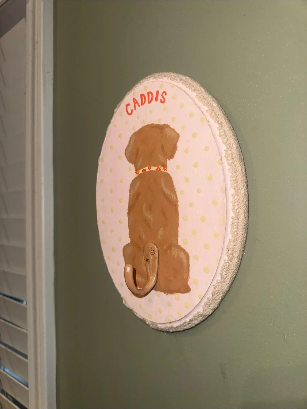 🐾 Custom Hand-Painted Pet Leash Holders & Portraits 🐾 Size Small (7in x 9in)
